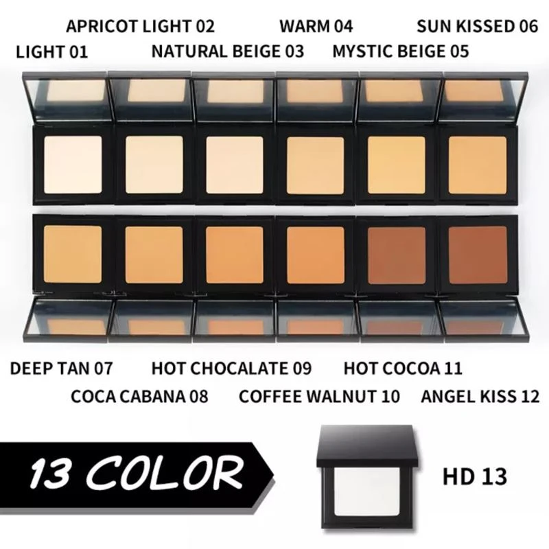 Face Makeup Pressed Powder fyrir dökka húð